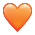 Orange Heart Emoji