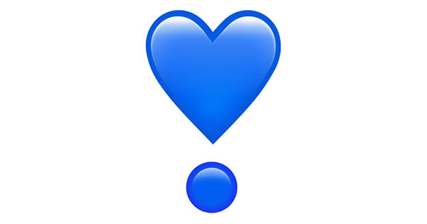 Corazon azul emoji