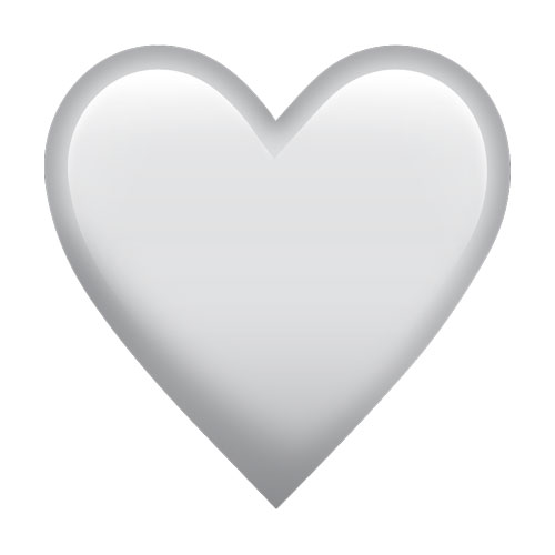 White heart emoji